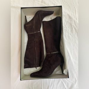 Tall Brown Suede Boots